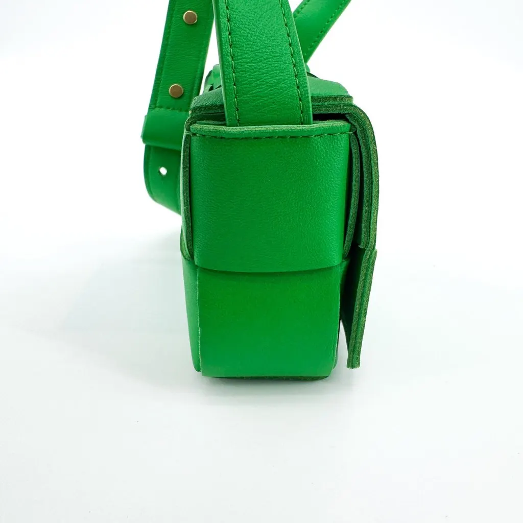 Bottega Veneta Candy Cassette Bag Parakeet Green Green Leather Very good - Box View