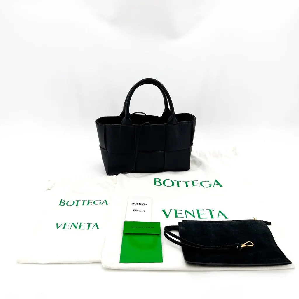 Bottega Veneta Mini Arco Tote Bag Black Black Leather Very good - Back View