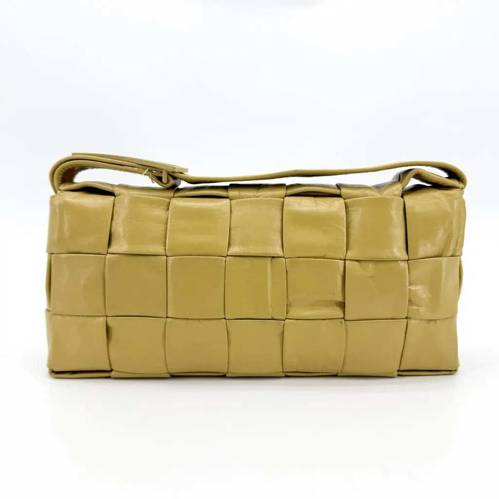 Bottega Veneta East-West Cassette Shoulder Bag Kiwi Green Leather Good - Inside View
