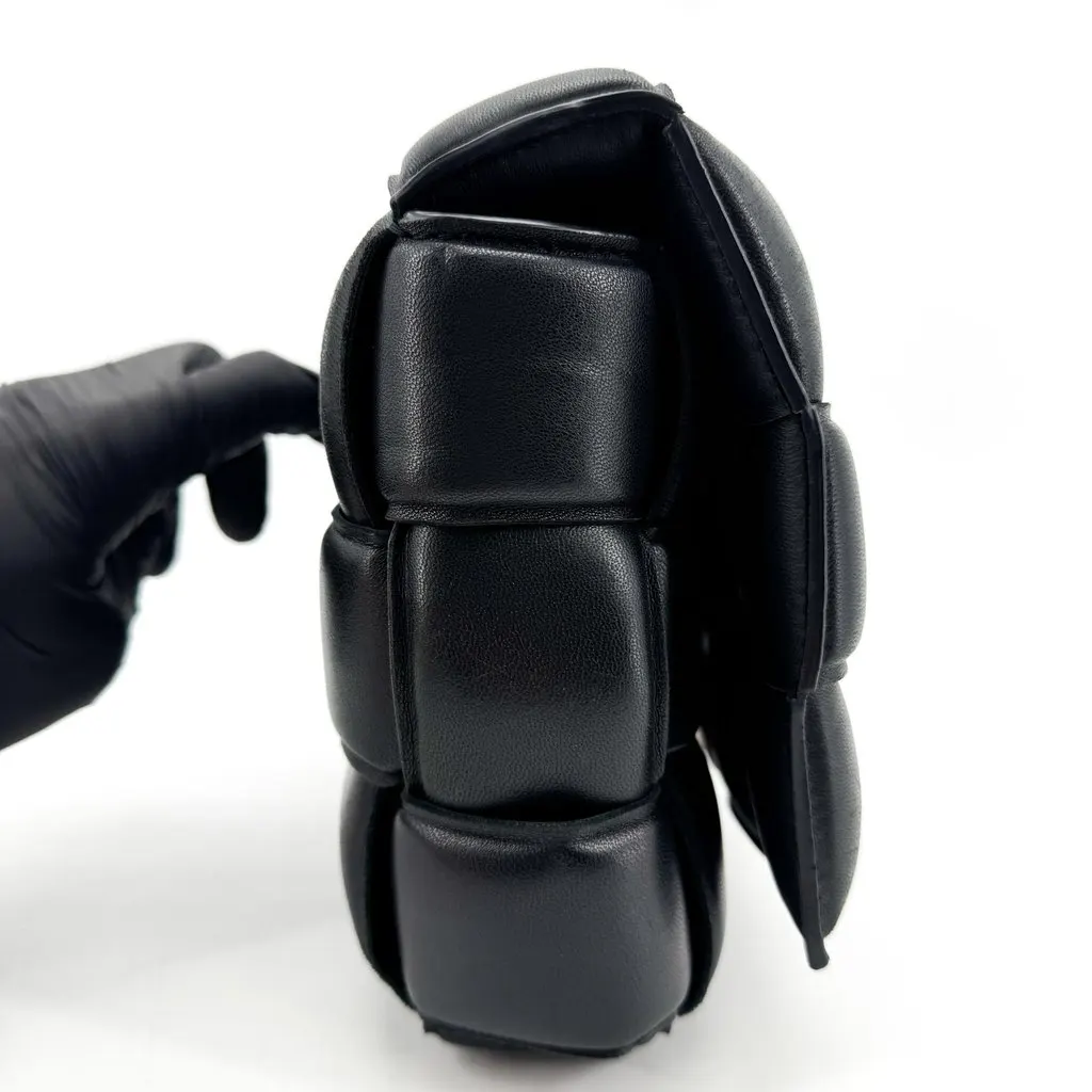 Bottega Veneta Padded Cassette Bag Black Black Leather Good - Inside View