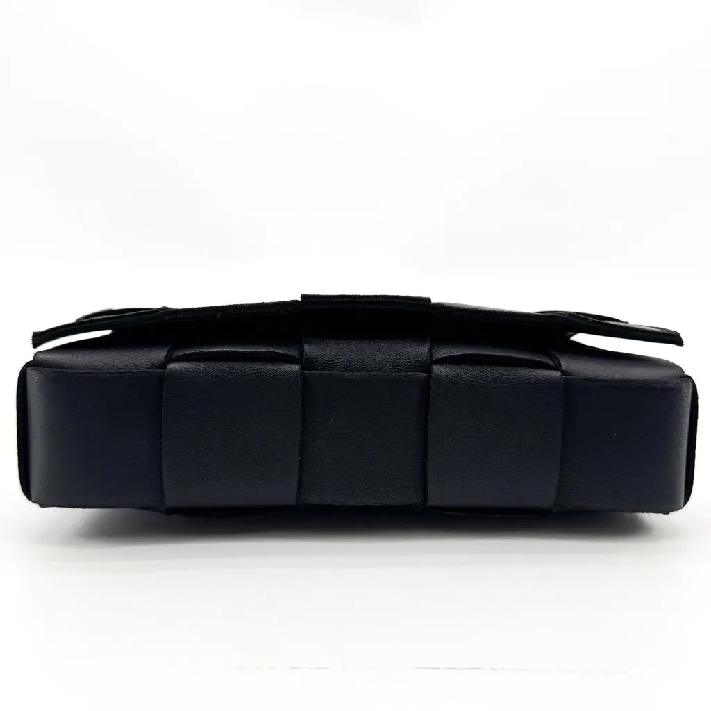 Bottega Veneta Cassette Crossbody Bag Black Black Leather Good - Box View