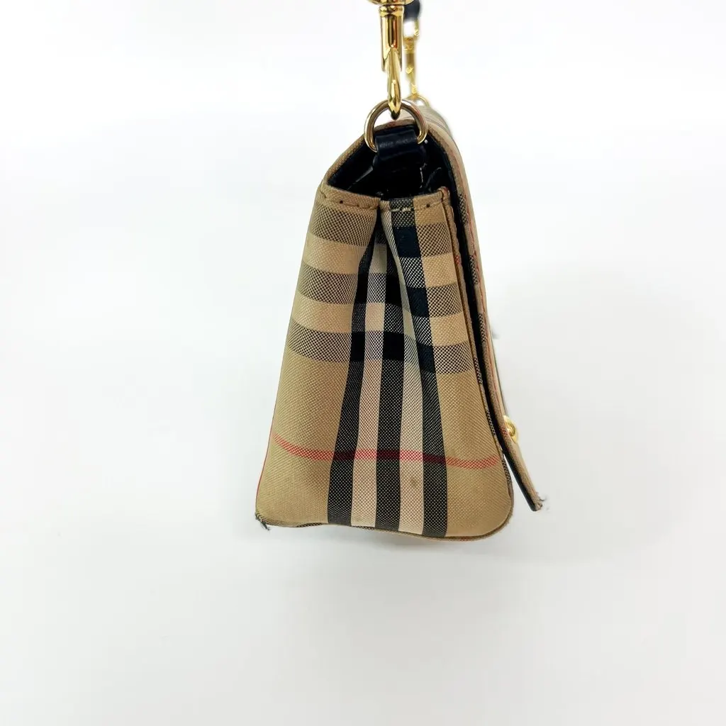Burberry Vintage Check Note Crossbody Bag Archive Beige Black Good - Inside View