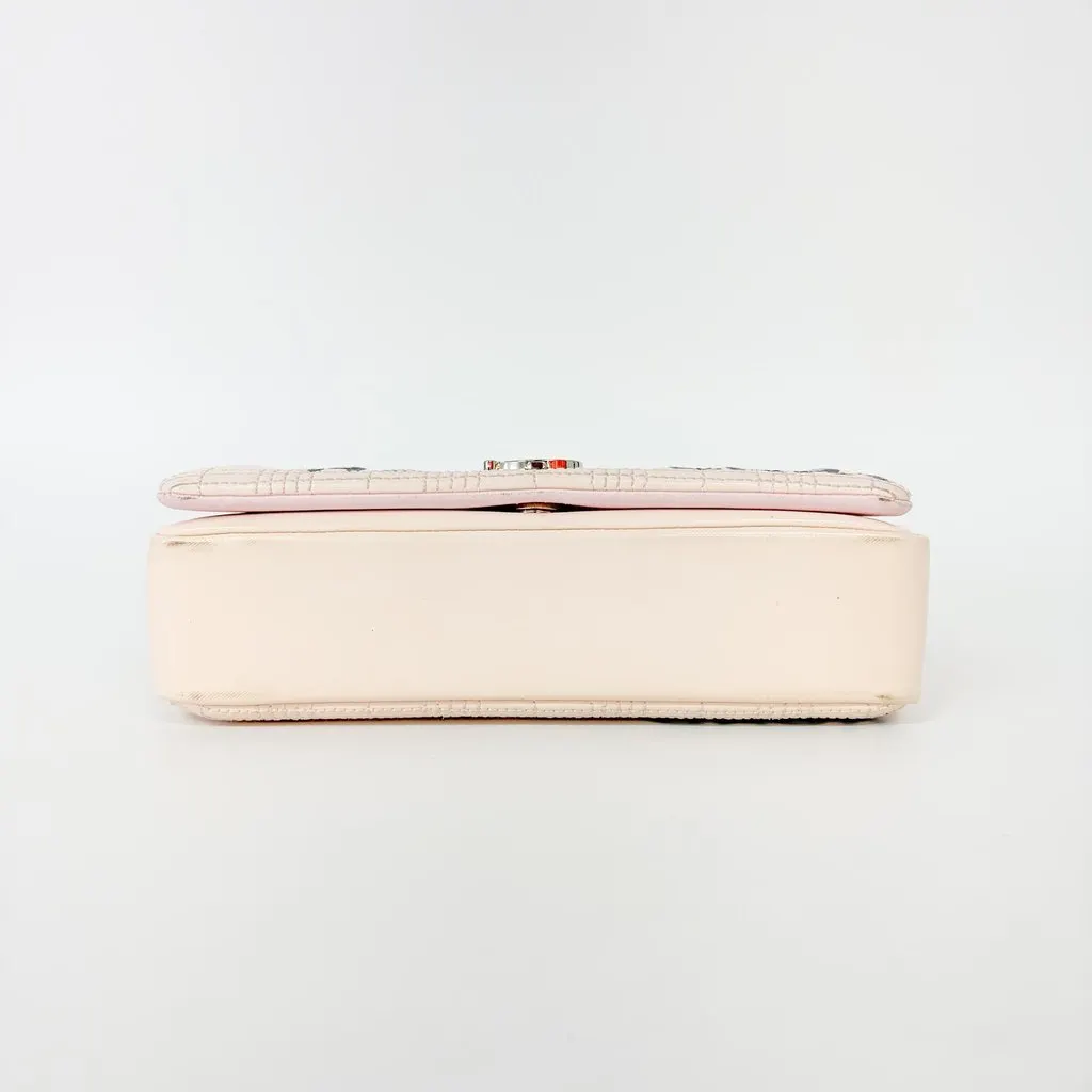 Burberry Small Quilted Lambskin Horseferry Print Lola Bag Pale Pink MultiColor Leather Good - Box View