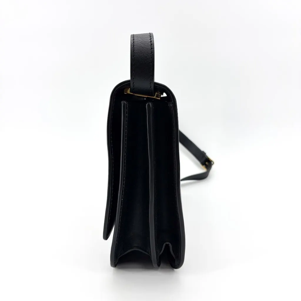 Burberry Small TB Bag Black Gold Hardware Black Leather Very good - Inside View