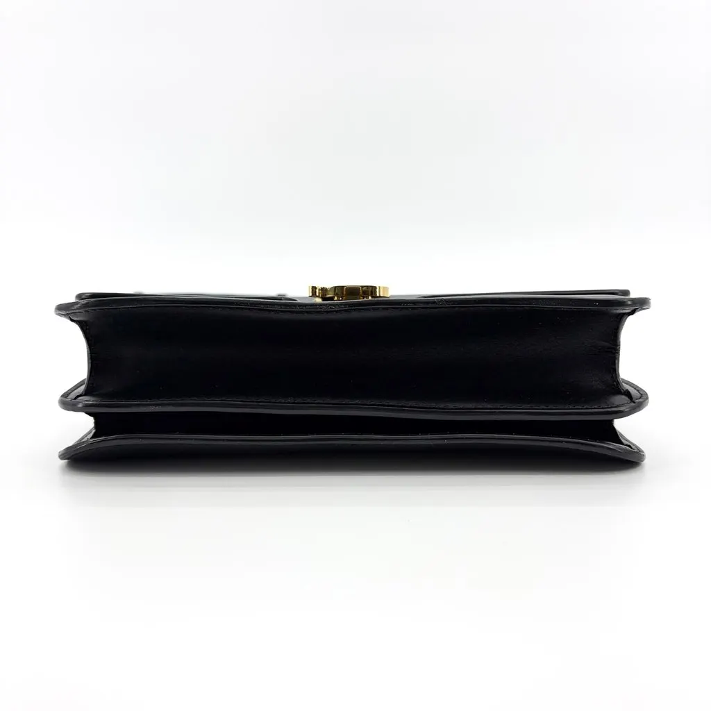 Burberry Small TB Bag Black Gold Hardware Black Leather Very good - Box View