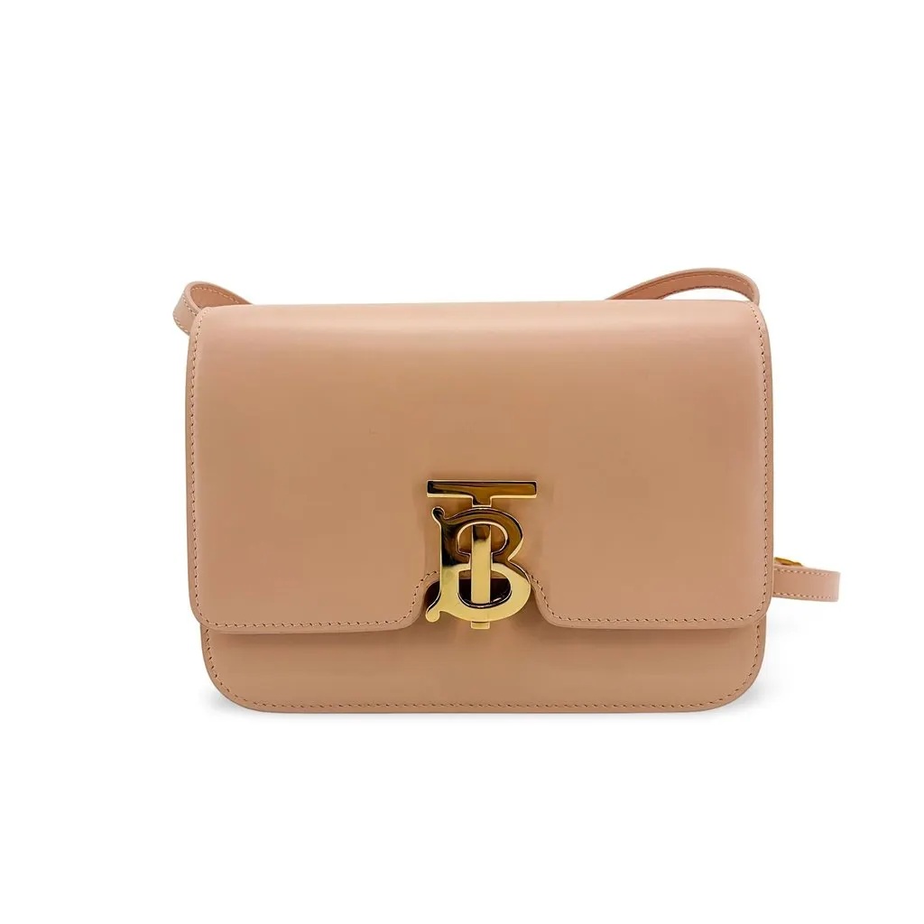 Burberry Small Leather TB Bag Beige Beige Leather Very good - Front View