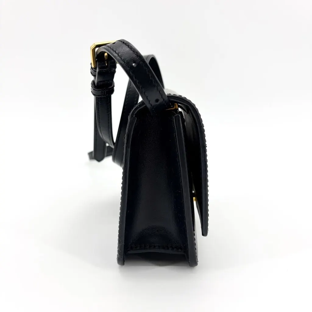 Burberry Small Leather TB Bag Black Gold Hardware Black Leather Very good - Box View
