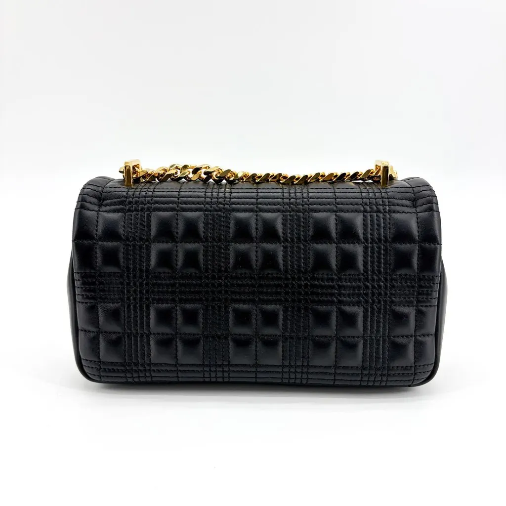 Burberry Small Lola Shoulder Bag Black Gold Hardware Black Leather Very good - Inside View