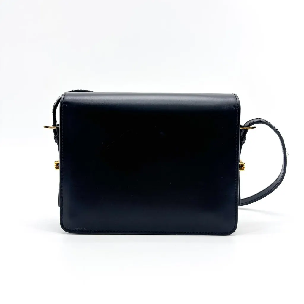 Burberry Grace Leather Shoulder Bag Black Black Leather Good - Inside View
