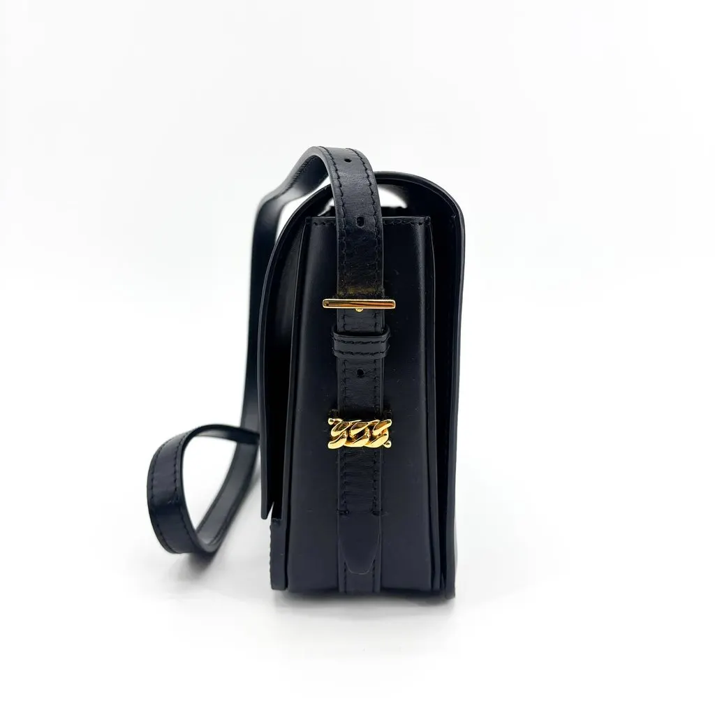 Burberry Grace Leather Shoulder Bag Black Black Leather Good - Box View