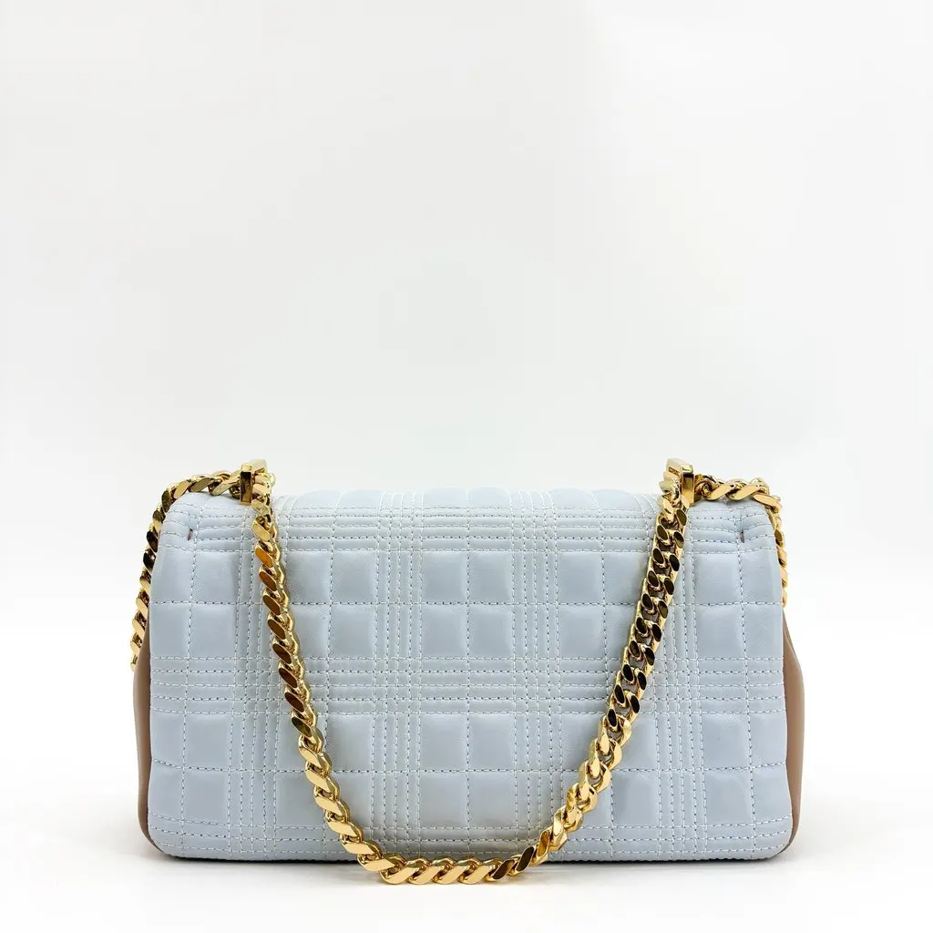 Burberry Small Quilted Leather Lola Bag Sky Blue Beige Leather Very good - Inside View