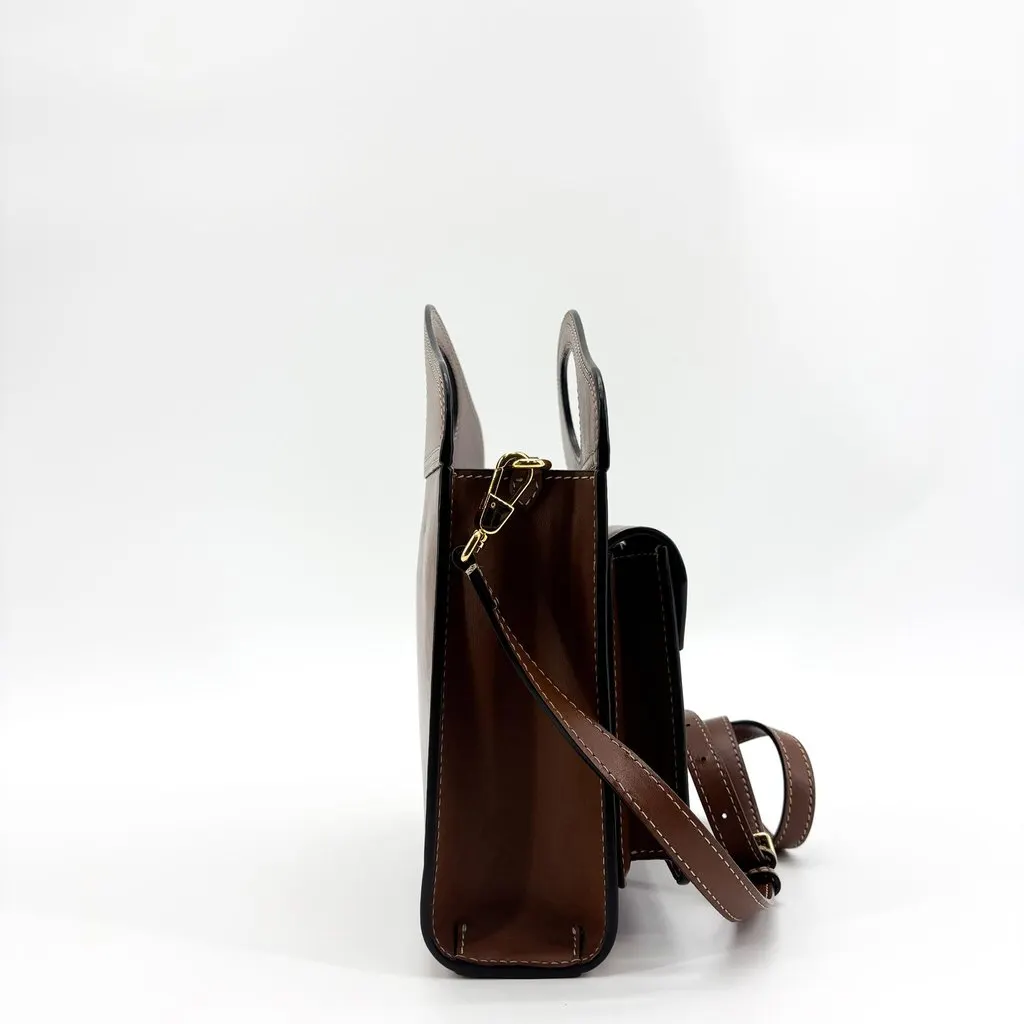 Burberry Micro Leather Pocket Bag Brown Brown Leather Good - Box View