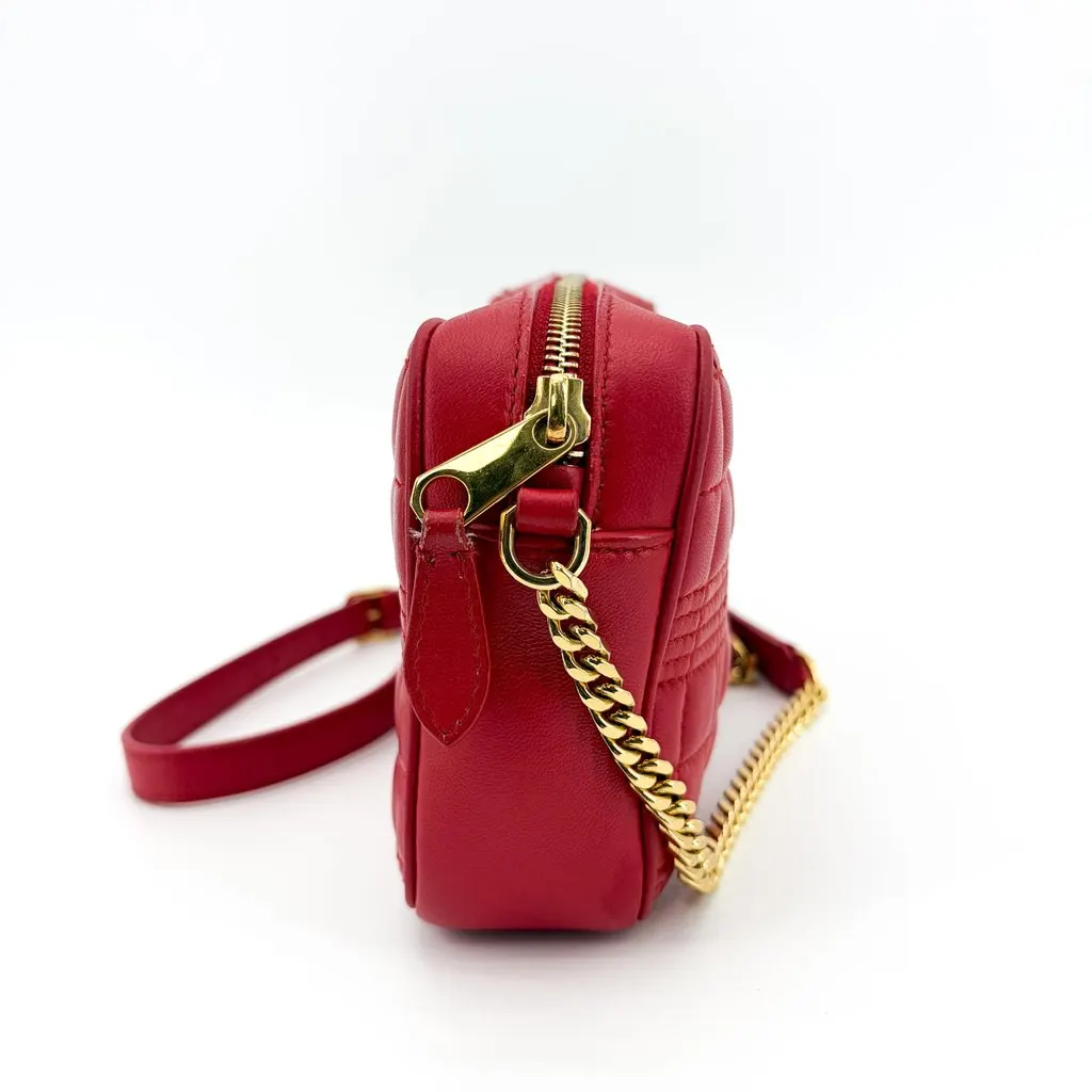 Burberry Micro Quilted Leather Camera Bag Gold Leather Good - Box View