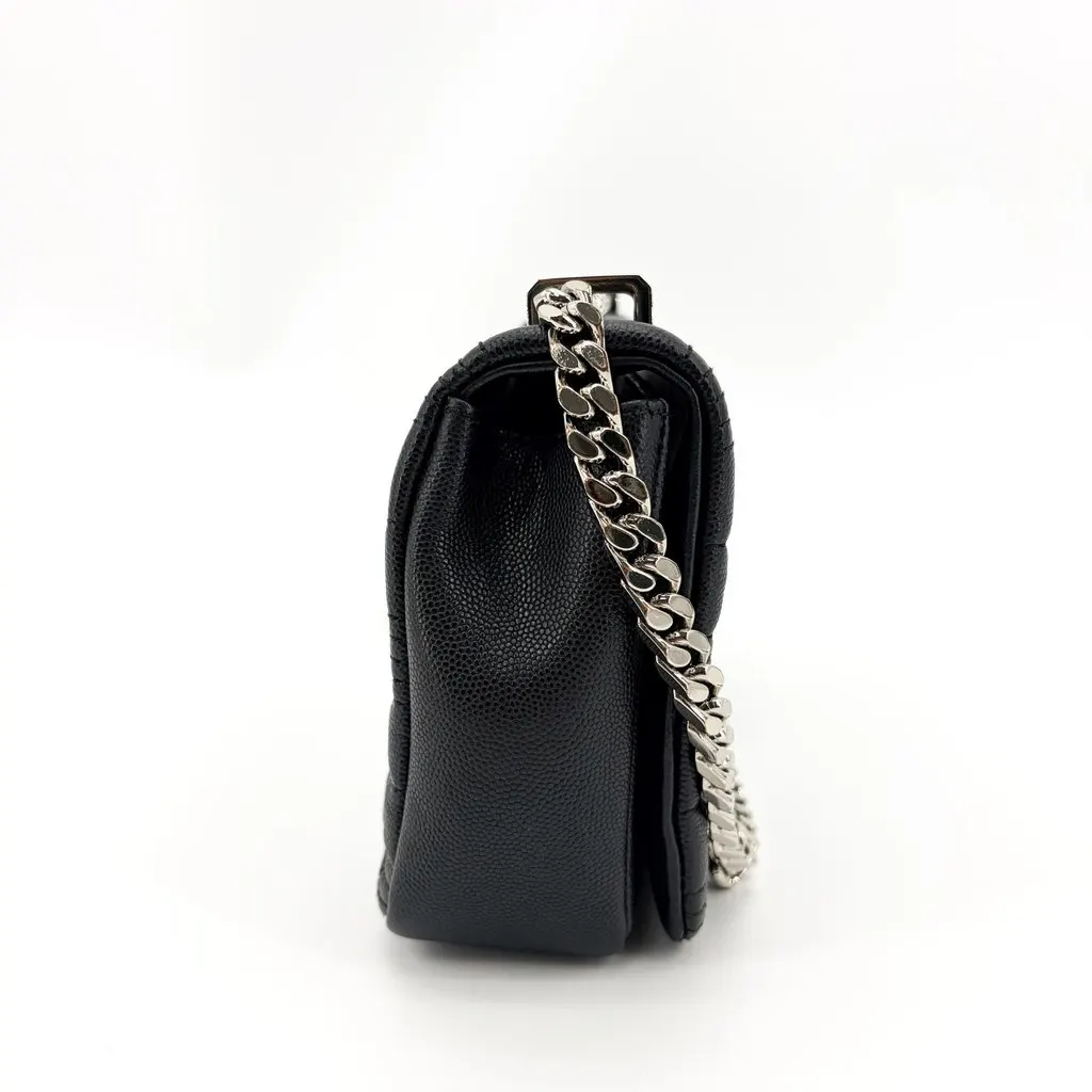 Burberry Small Lola Shoulder Bag Black Silver Black Leather Good - Box View