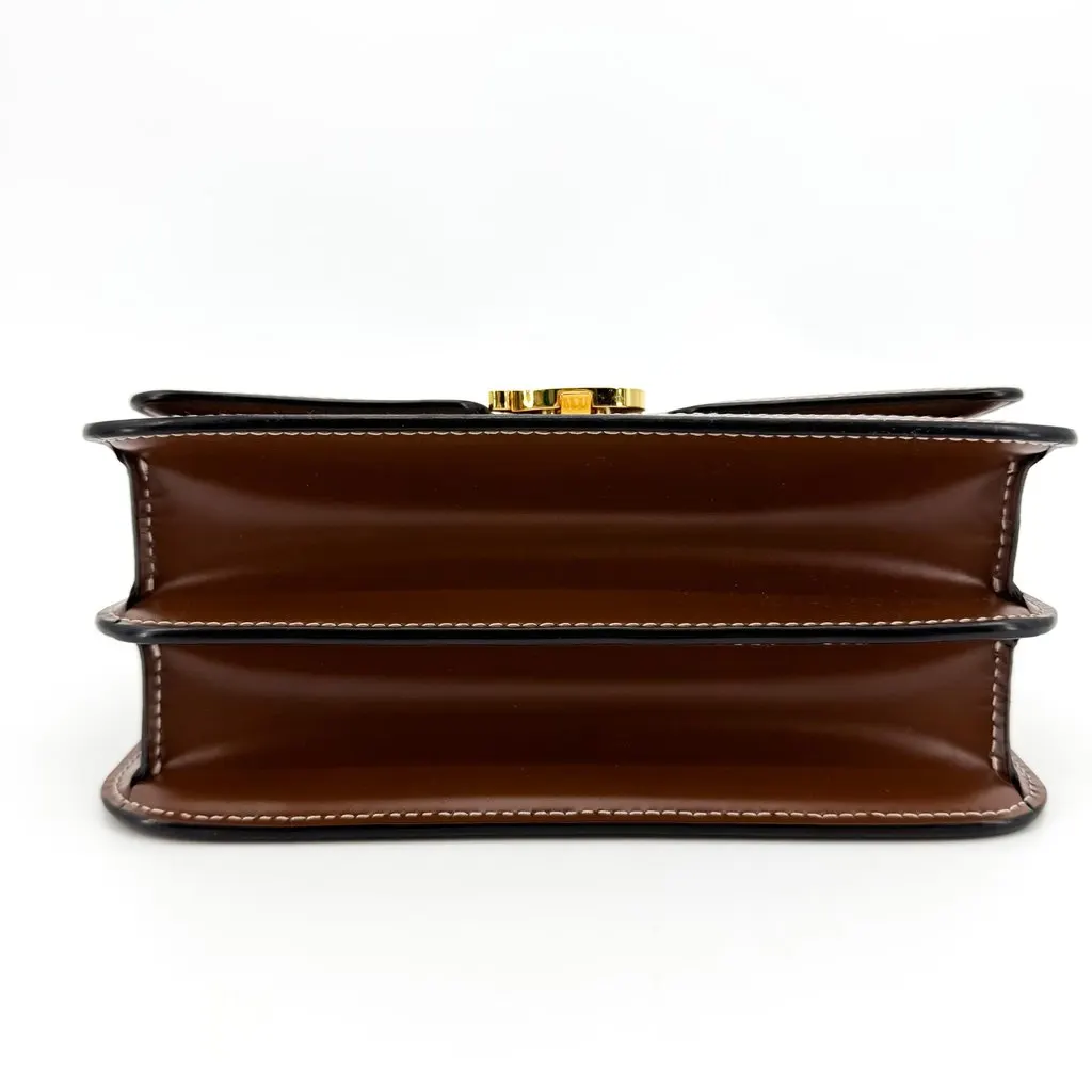 Burberry Mini Canvas and Leather TB Bag Natural Malt Brown Brown Canvas Very good - Box View