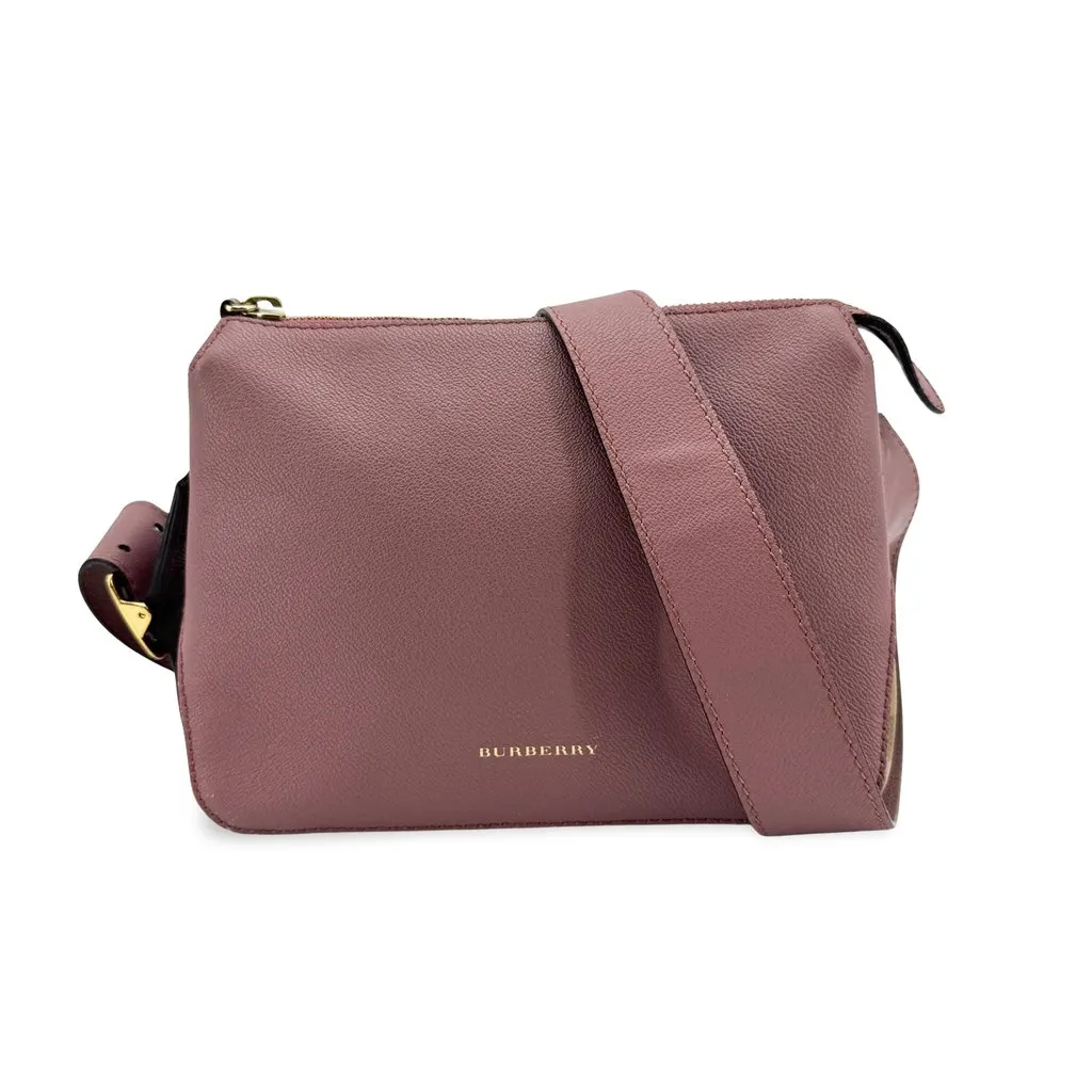 Burberry Small Grainy Leather Camera Bag Dusty Pink Pink Leather Good - Front View
