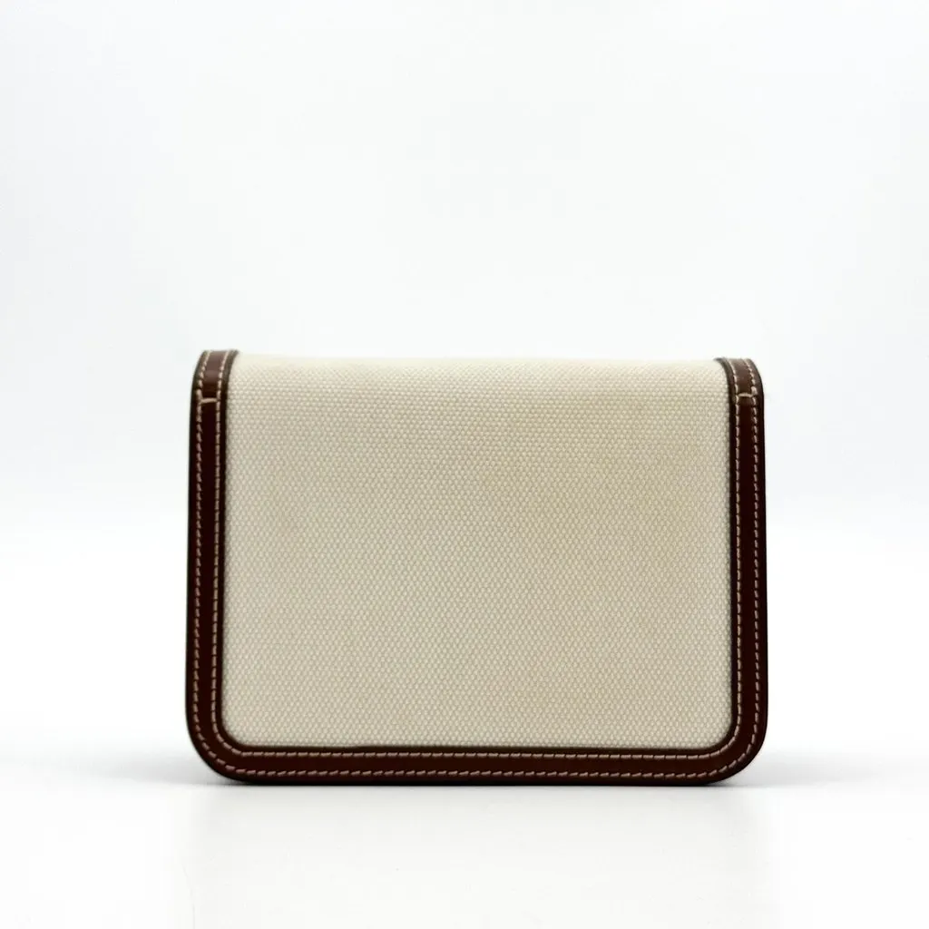 Burberry Micro Canvas and Leather TB Bag Natural Malt Brown Brown Canvas Very good - Inside View