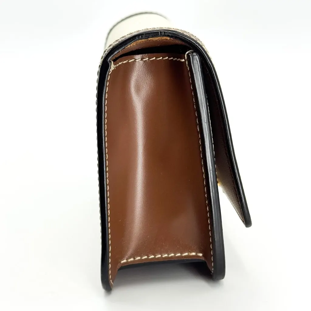 Burberry Micro Canvas and Leather TB Bag Natural Malt Brown Brown Canvas Very good - Box View