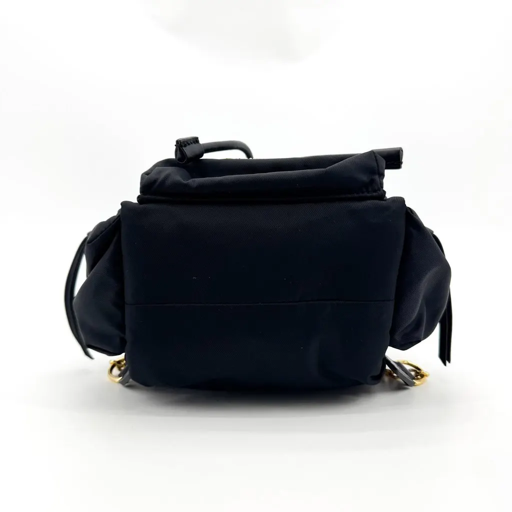 Burberry Technical Nylon and Leather Mini Rucksack Backpack Black Black Polyamide Good - Box View