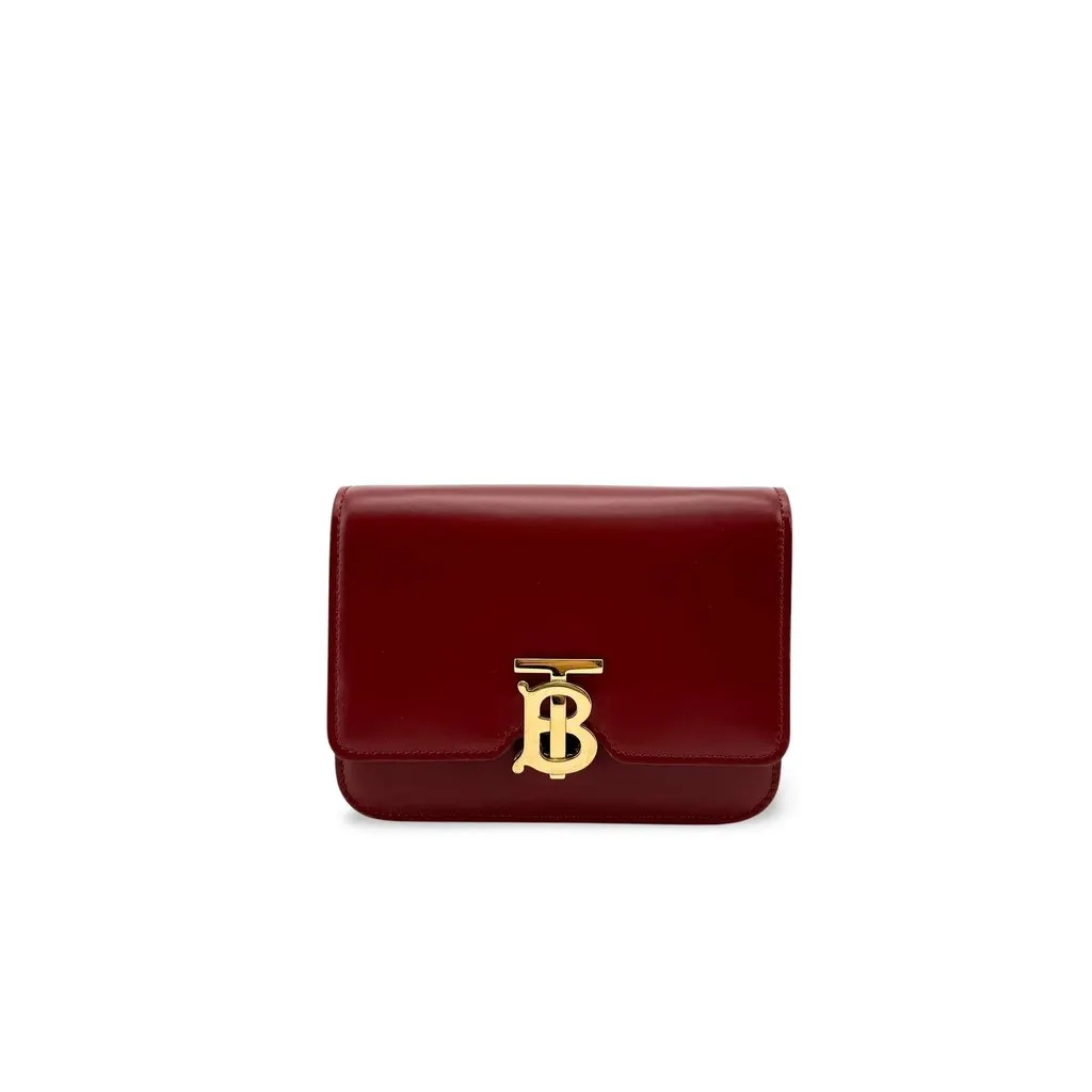Burberry Mini Smooth Leather TB Bag Red Red Leather Good - Front View