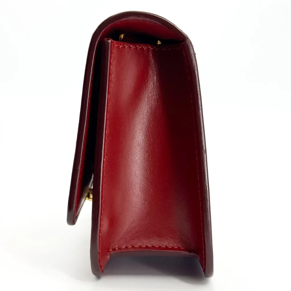 Burberry Mini Smooth Leather TB Bag Red Red Leather Good - Model View
