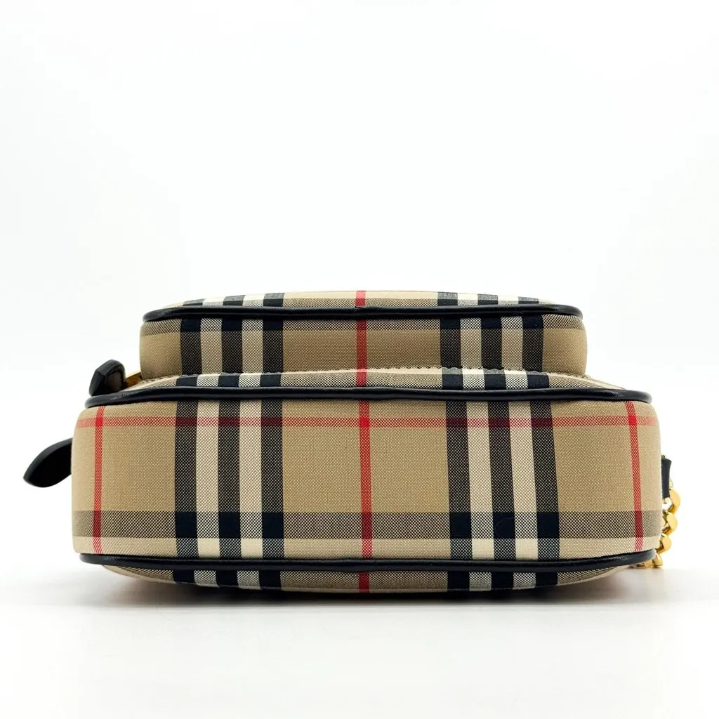 Burberry Vintage Check Canvas Camera Bag Beige Beige Canvas Very good - Box View