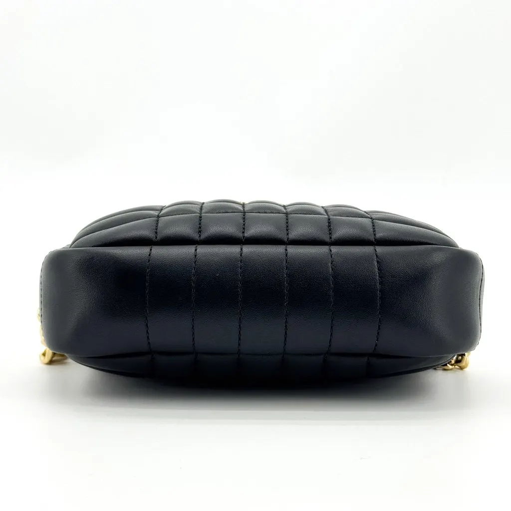 Burberry Mini Quilted Leather Lola Camera Bag Black Black Leather Good - Box View