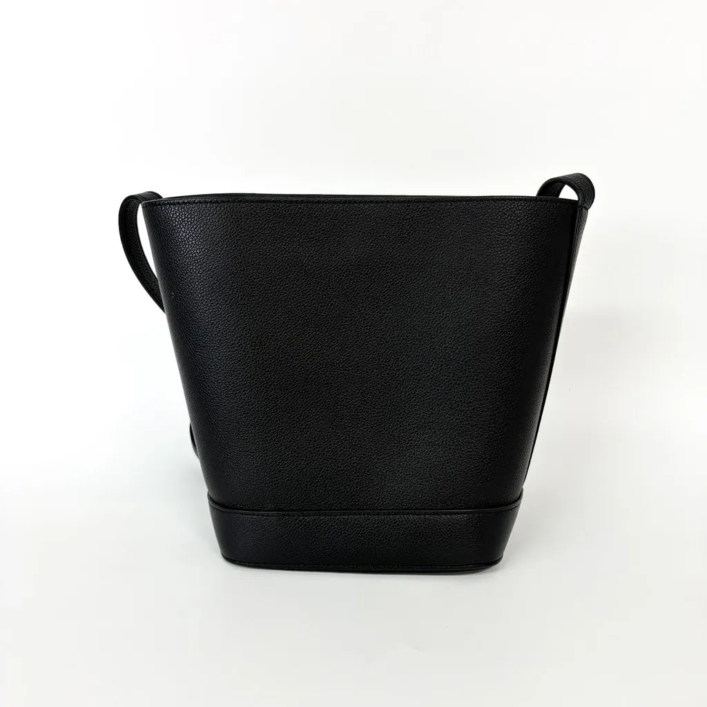Celine Small Bucket Cure Triomphe Black Black Leather Good - Inside View