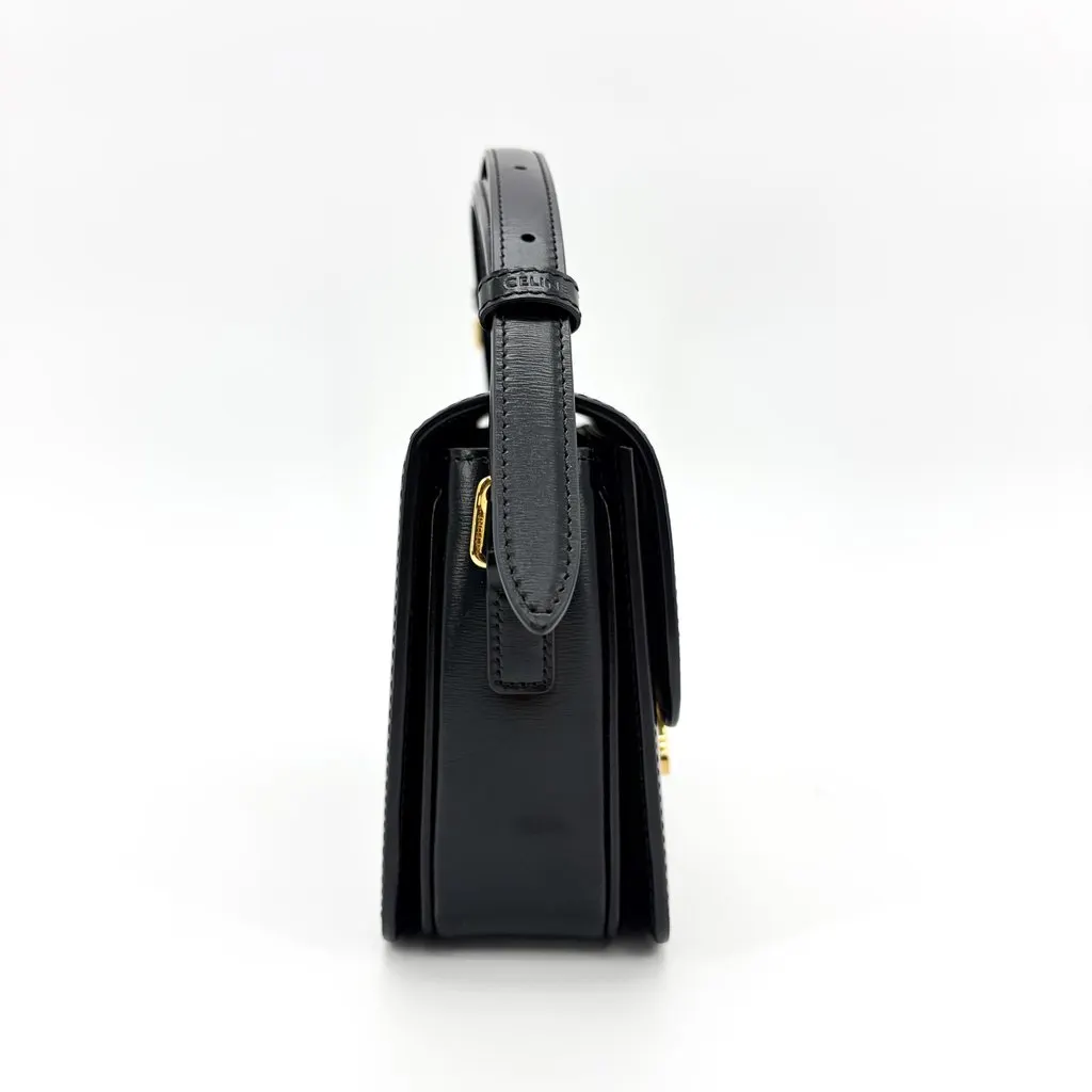 Celine Tin Trionf Bag Shiny Calfskin Black MultiColor Leather Very good - Model View
