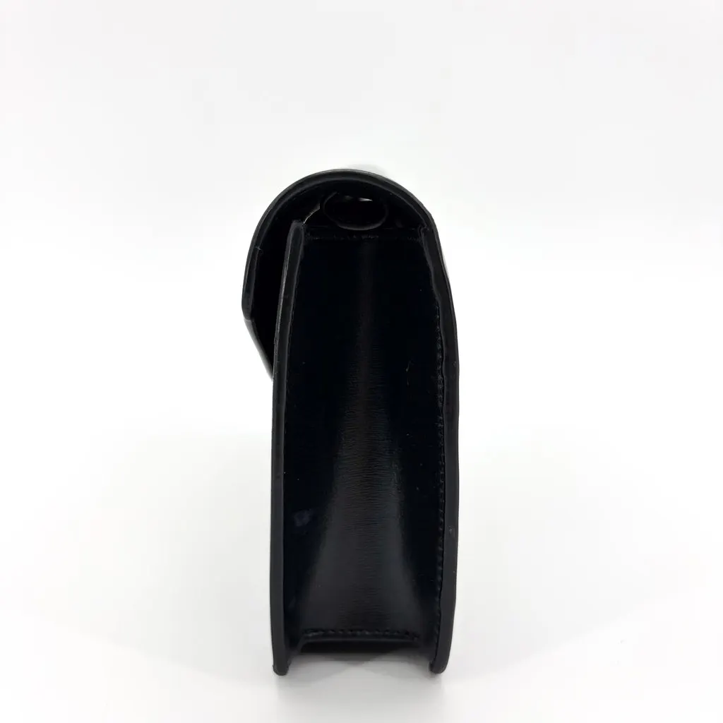 Celine Triomphe Shiny Calfskin Clutch Black Black Leather Very good - Model View