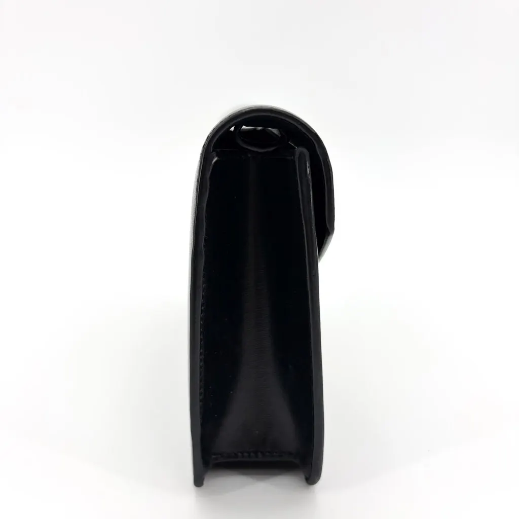 Celine Triomphe Shiny Calfskin Clutch Black Black Leather Very good - Box View
