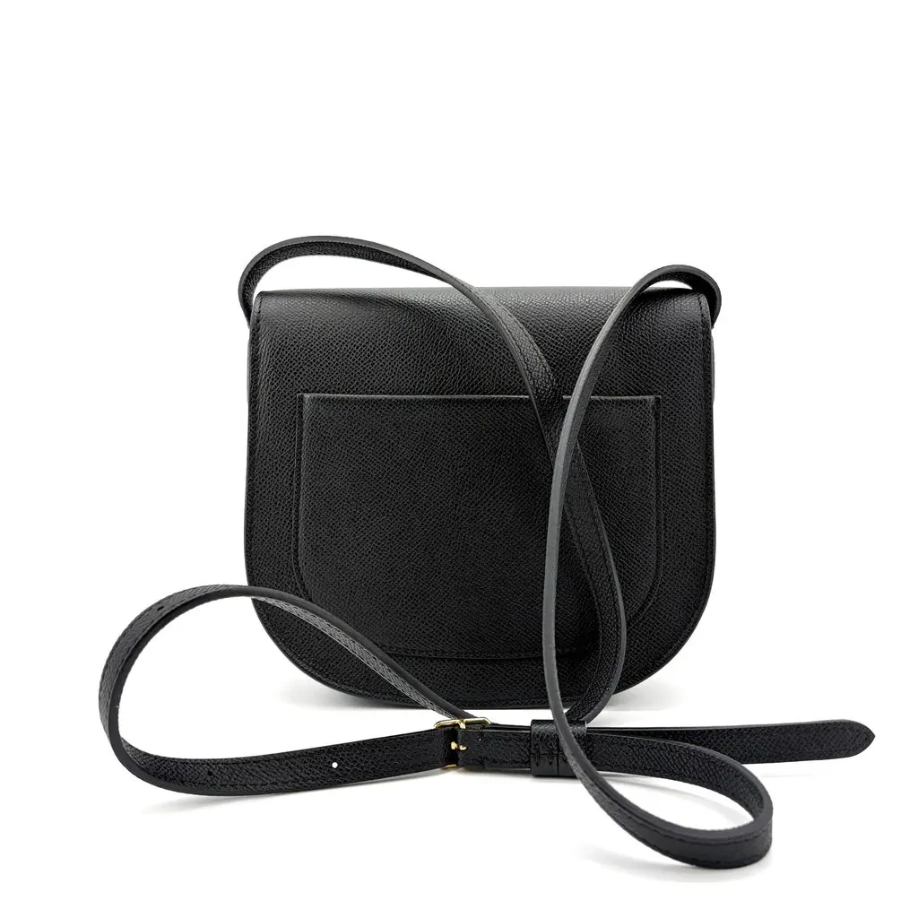 Celine Small Trotter Shoulder Bag Black Black Leather Good - Inside View