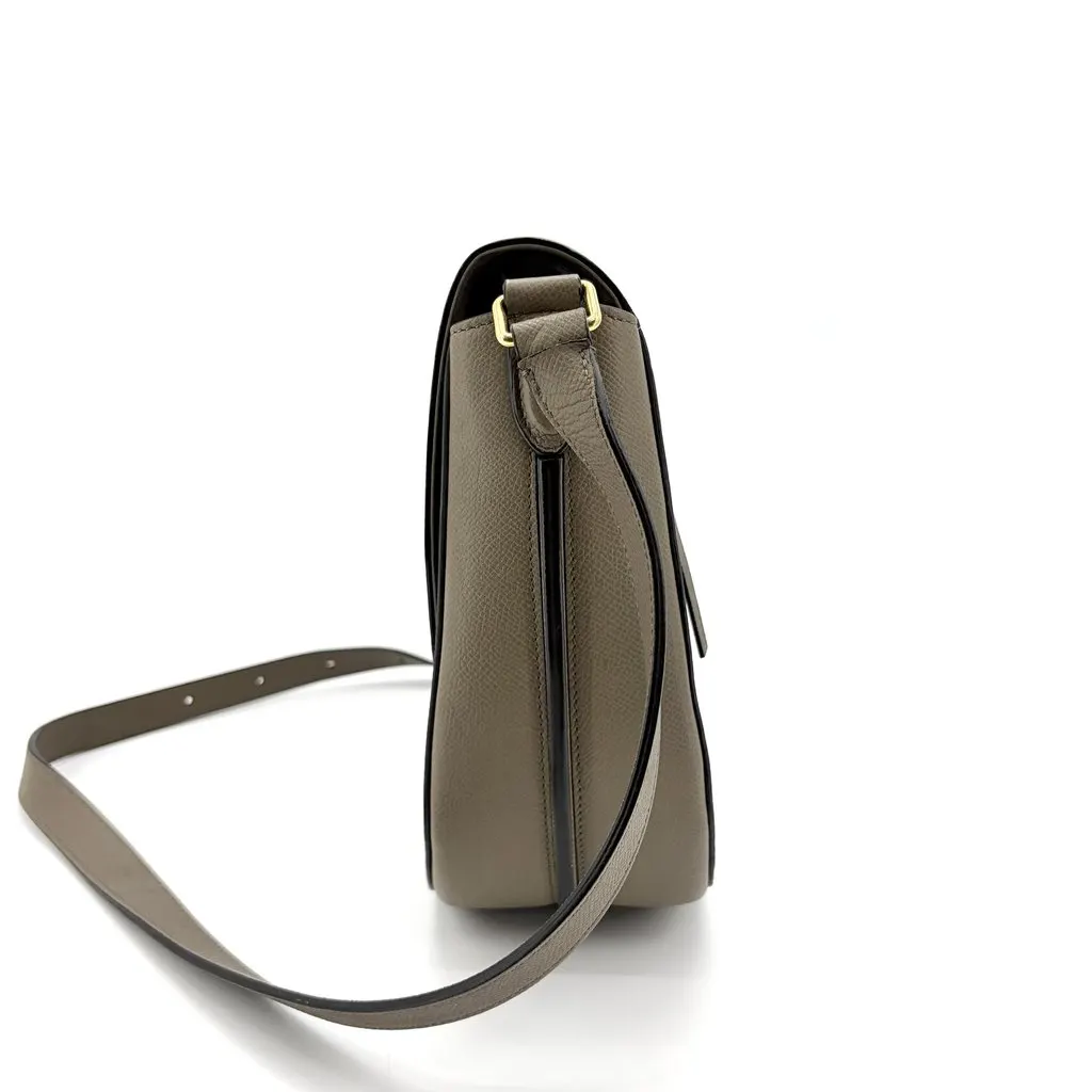 Celine Medium Trotter Shoulder Bag Grained Calfskin Taupe MultiColor Leather Good - Inside View