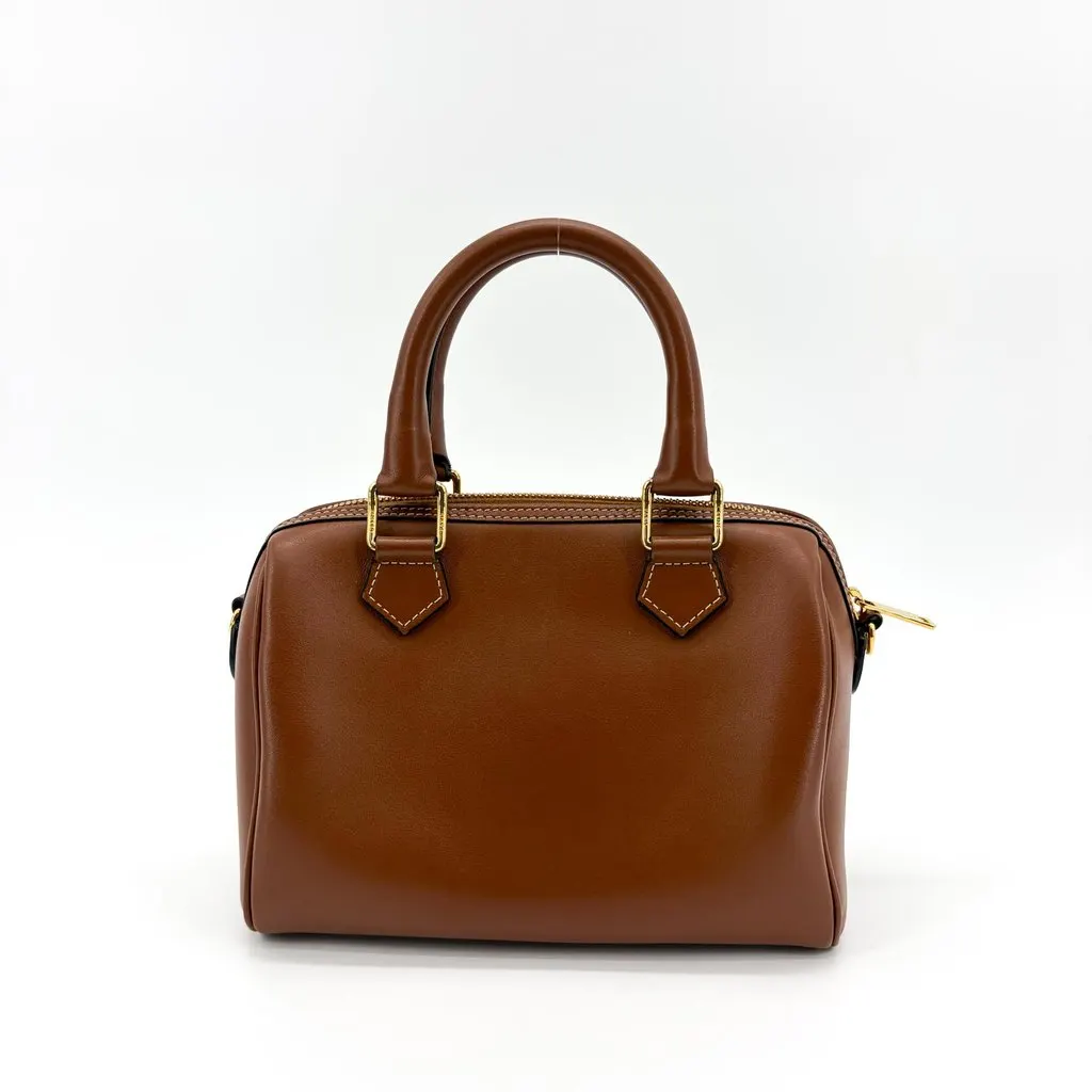 Celine Small Boston Bag Smooth Calfskin Cuir Triomphe Tan Brown Leather Very good - Inside View
