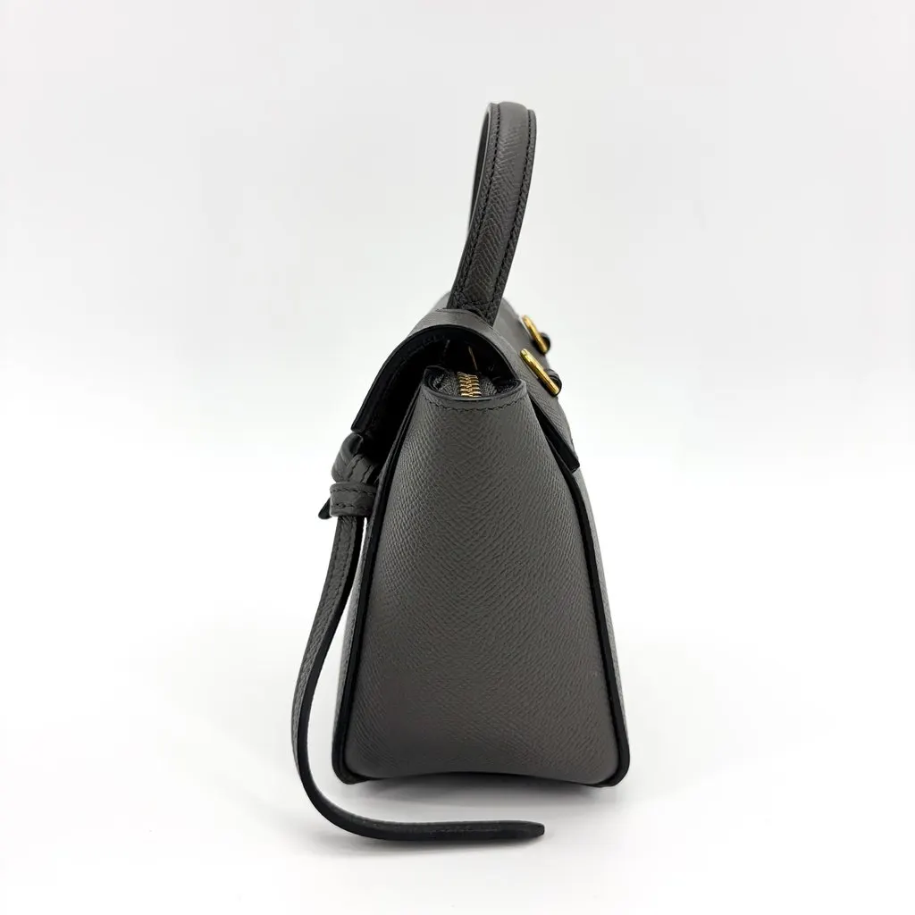 Celine Pico Belt Bag Grained Calfskin Grey MultiColor Leather Very good - Model View