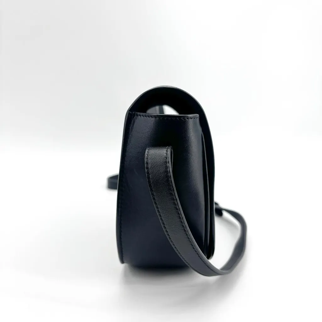 Celine Cuir Triomphe Folco Bag Black Black Leather Very good - Box View