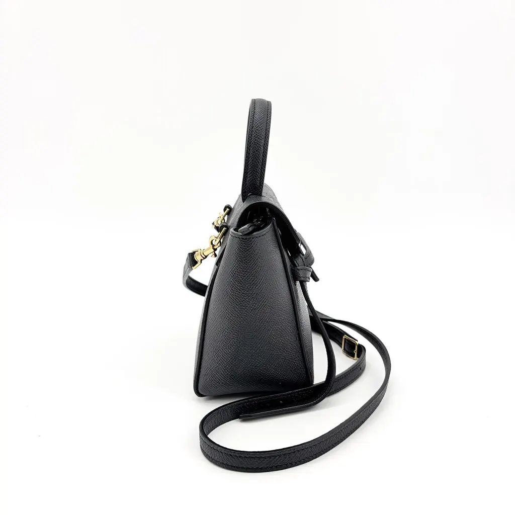 Celine Nano Belt Bag Grained Calfskin Black Black Leather Good - Model View