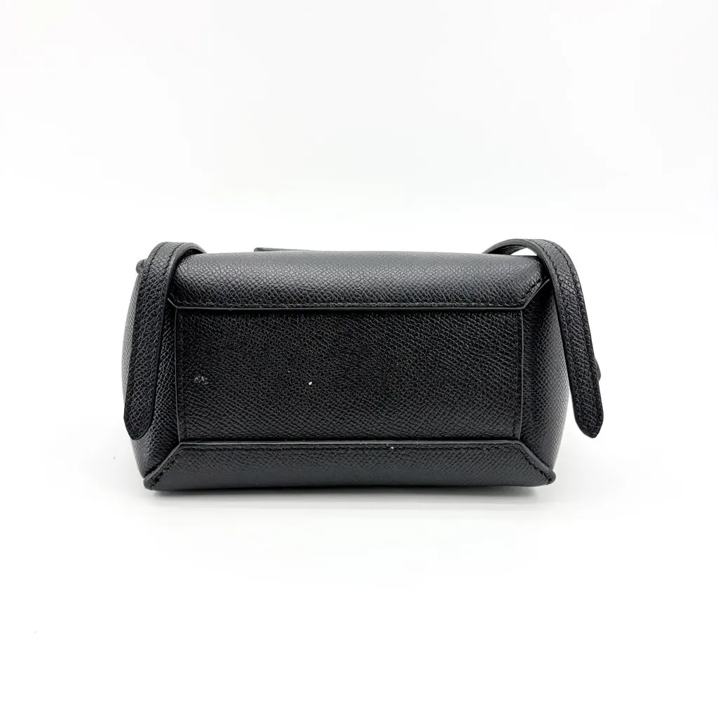Celine Nano Belt Bag Grained Calfskin Black Black Leather Good - Box View