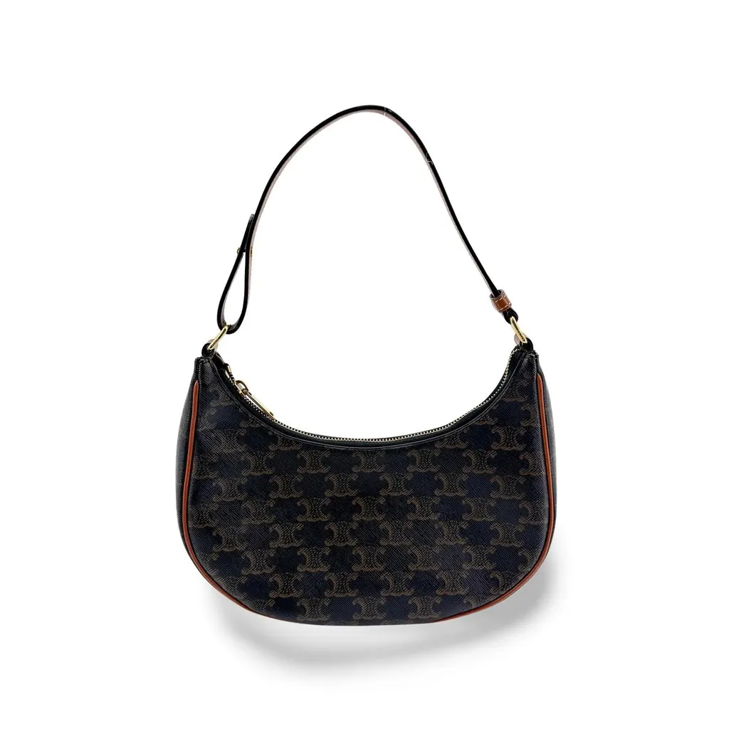 Celine Triomphe Canvas Ava Bag Tan Brown Canvas Very good - Front View