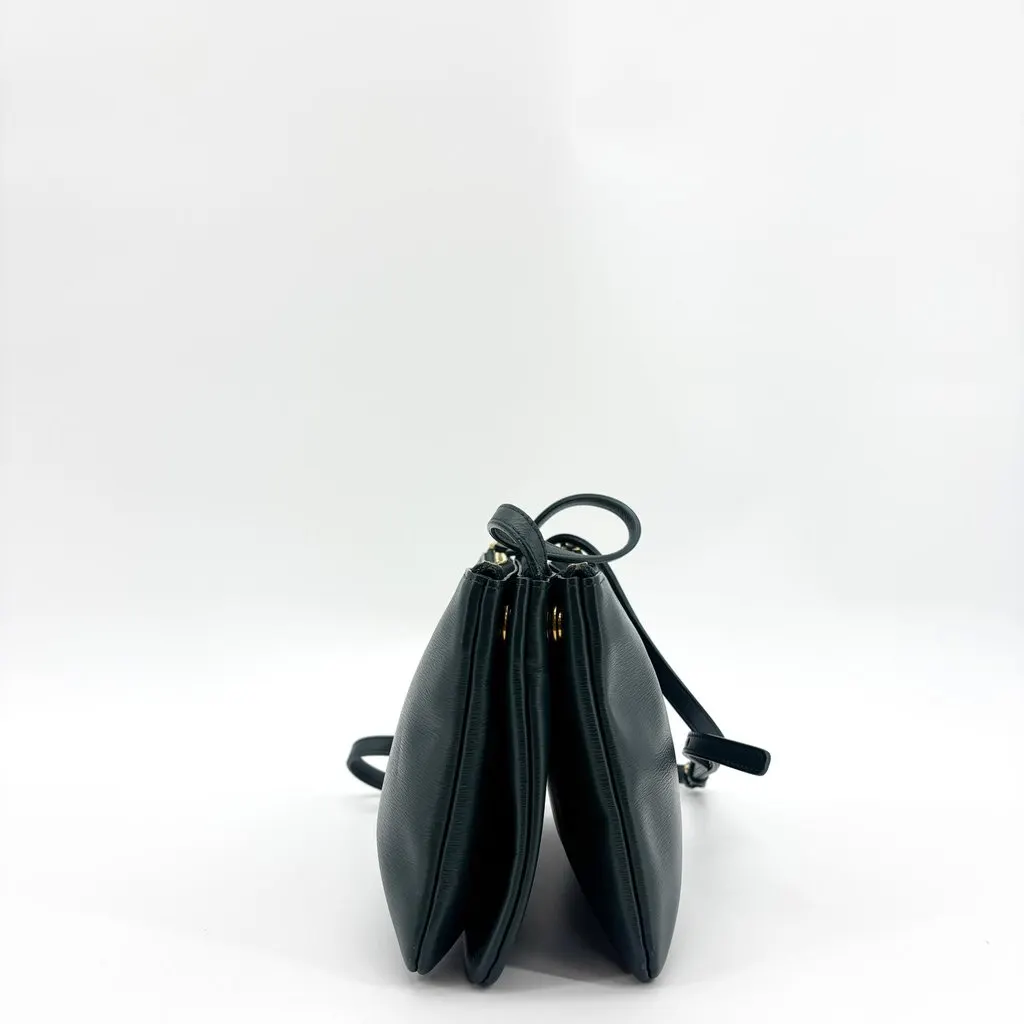 Celine Trio Bag Small Dark Green Gold Hardware Green Leather Very good - Box View