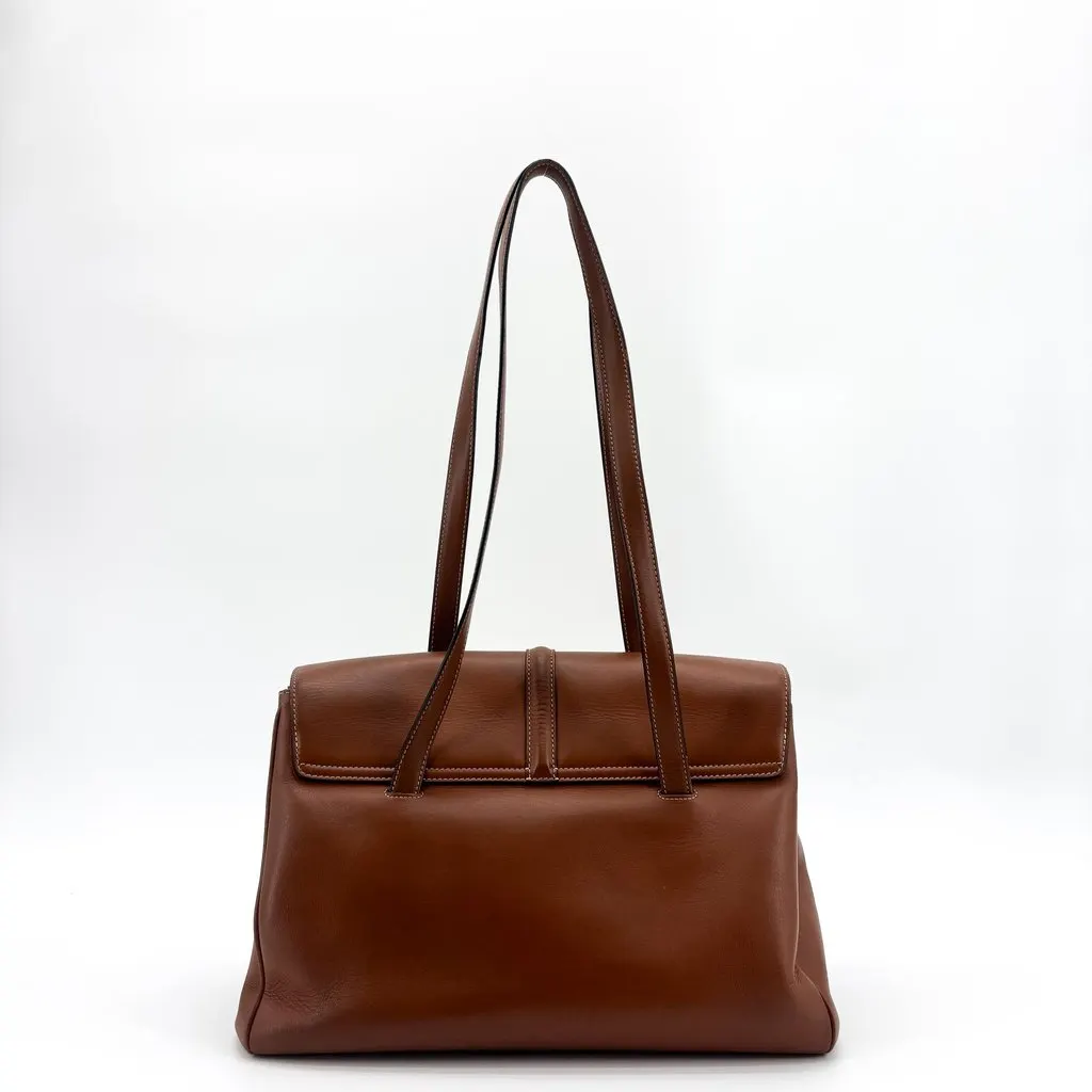Celine Medium Soft 16 Bag in Tan Brown Leather Good - Inside View