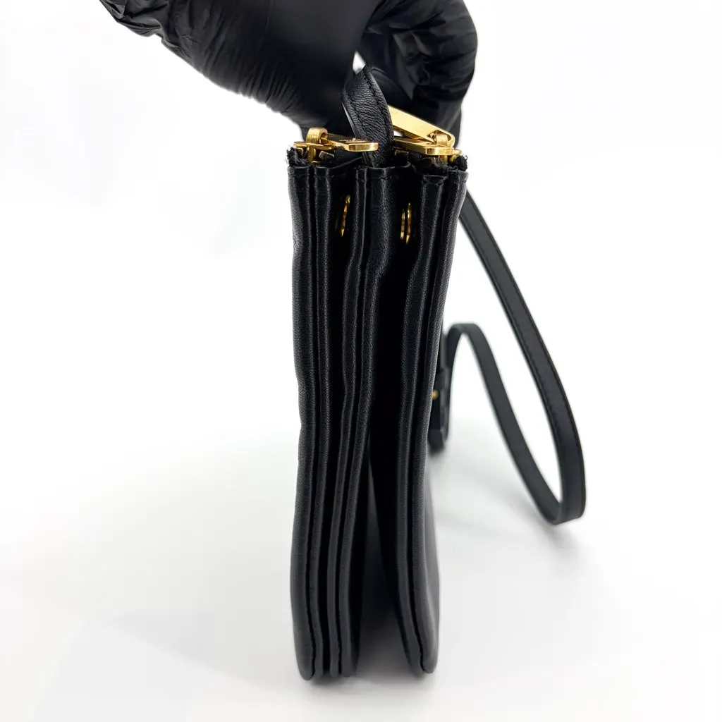 Celine Large Trio Smooth Lambskin Bag Black Black Leather Good - Box View