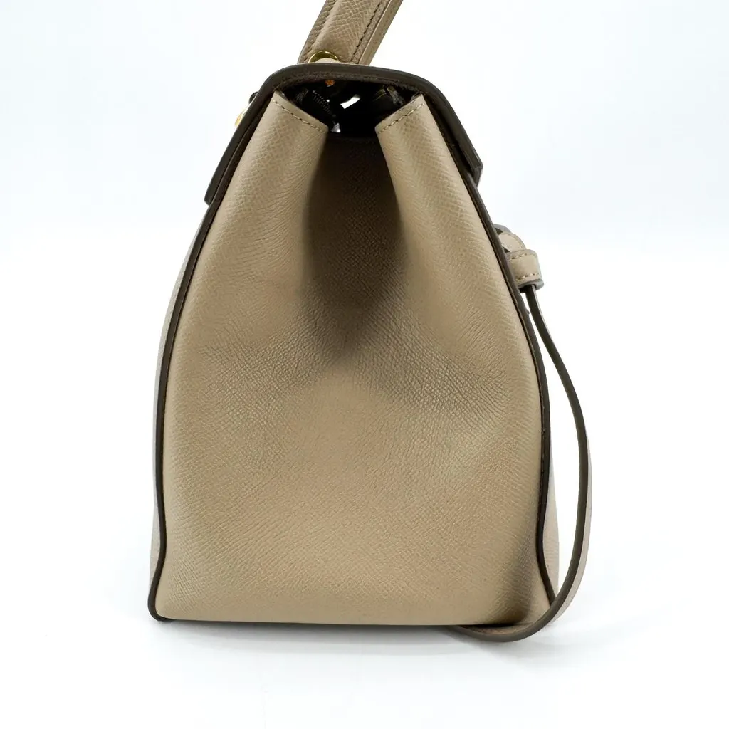 Celine Micro Belt Bag in Grained Calfskin Taupe Beige Leather Good - Box View