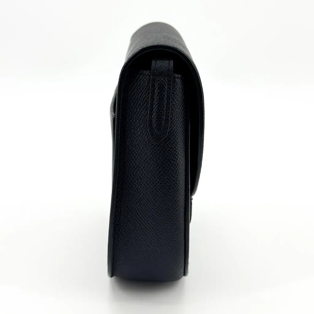 Celine Small Trotteur Bag Grained Calfskin Black Gold Hardware Black Leather Very good - Model View
