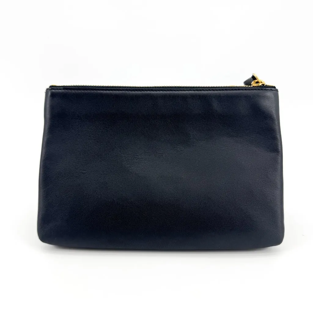 Celine Small Trio Bag Black Black Leather Good - Inside View