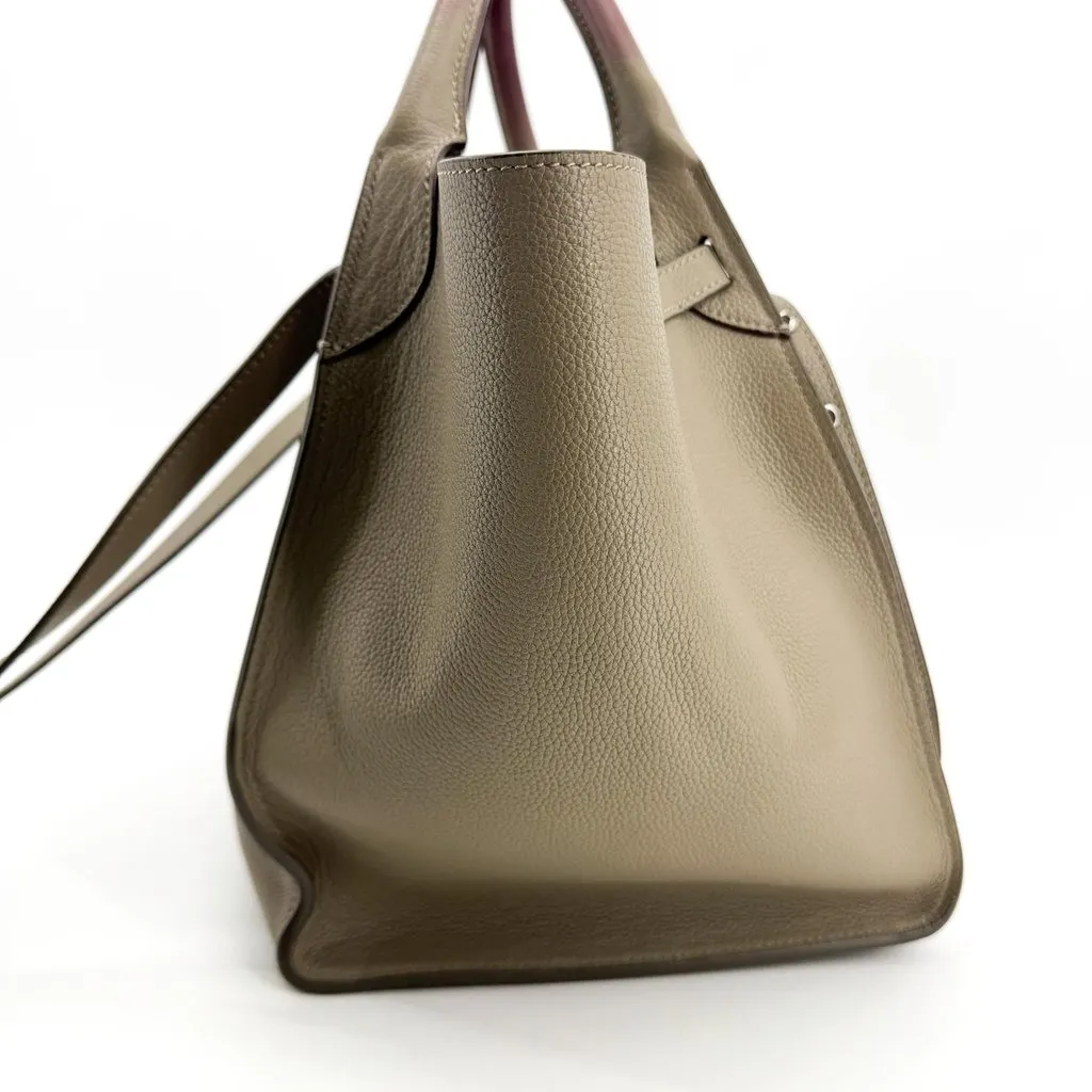 Celine Big Bag Small in Grained Calfskin Taupe Beige Leather Good - Inside View