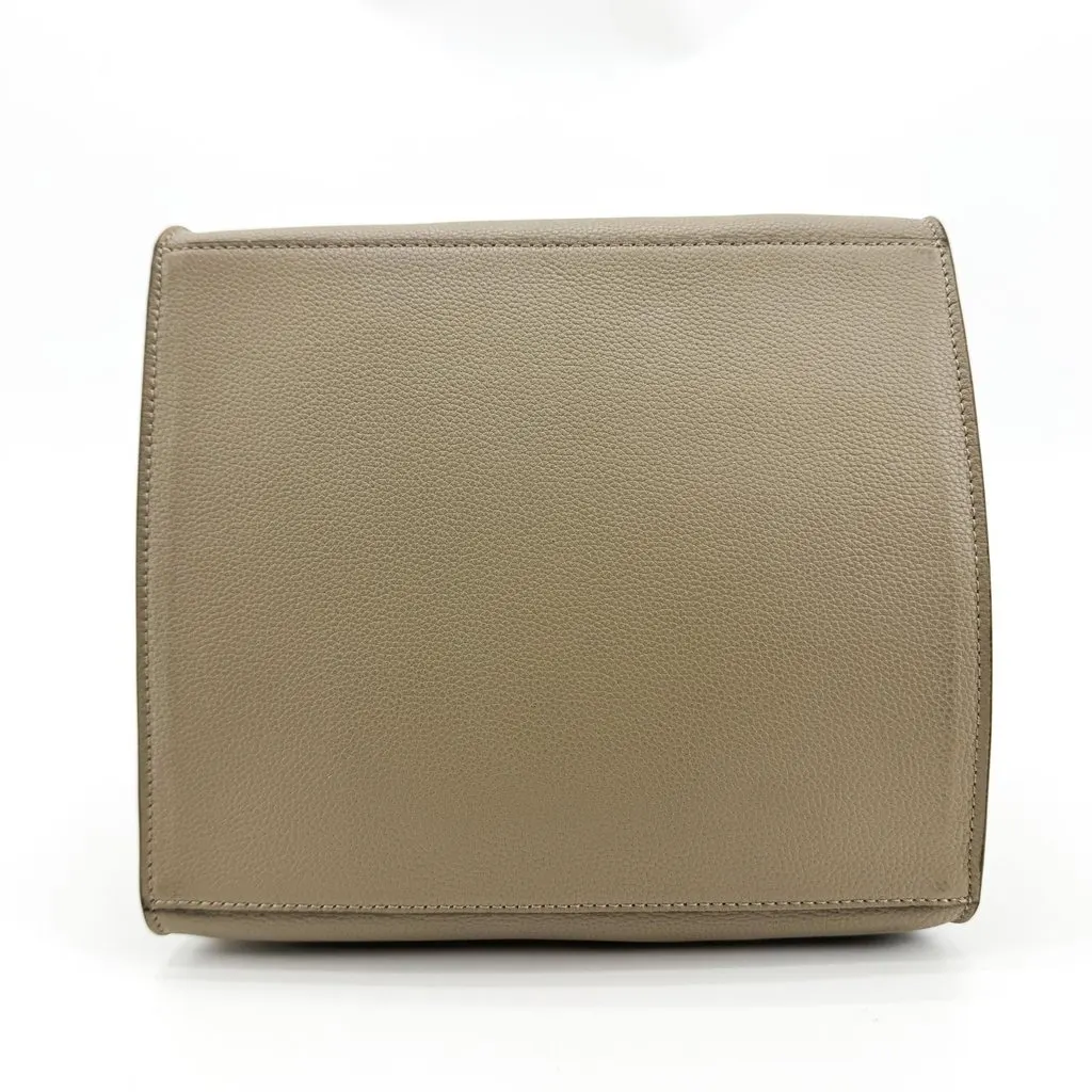 Celine Big Bag Small in Grained Calfskin Taupe Beige Leather Good - Model View