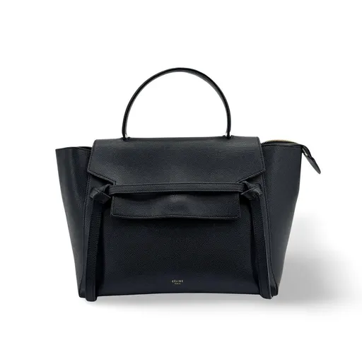 Celine Nano Belt Bag in Grained Calfskin Black