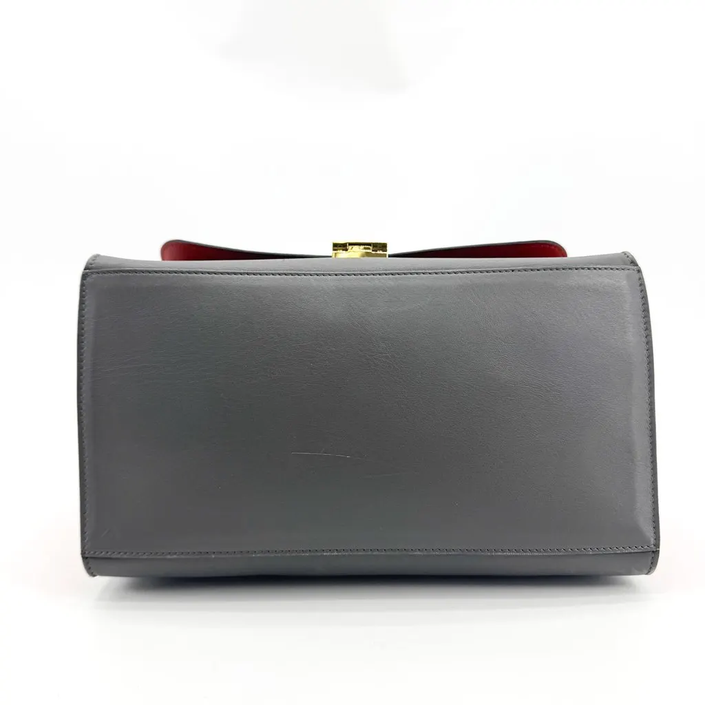 Celine Medium Trapeze Tricolor Tote Bag Navy Leather Good - Box View