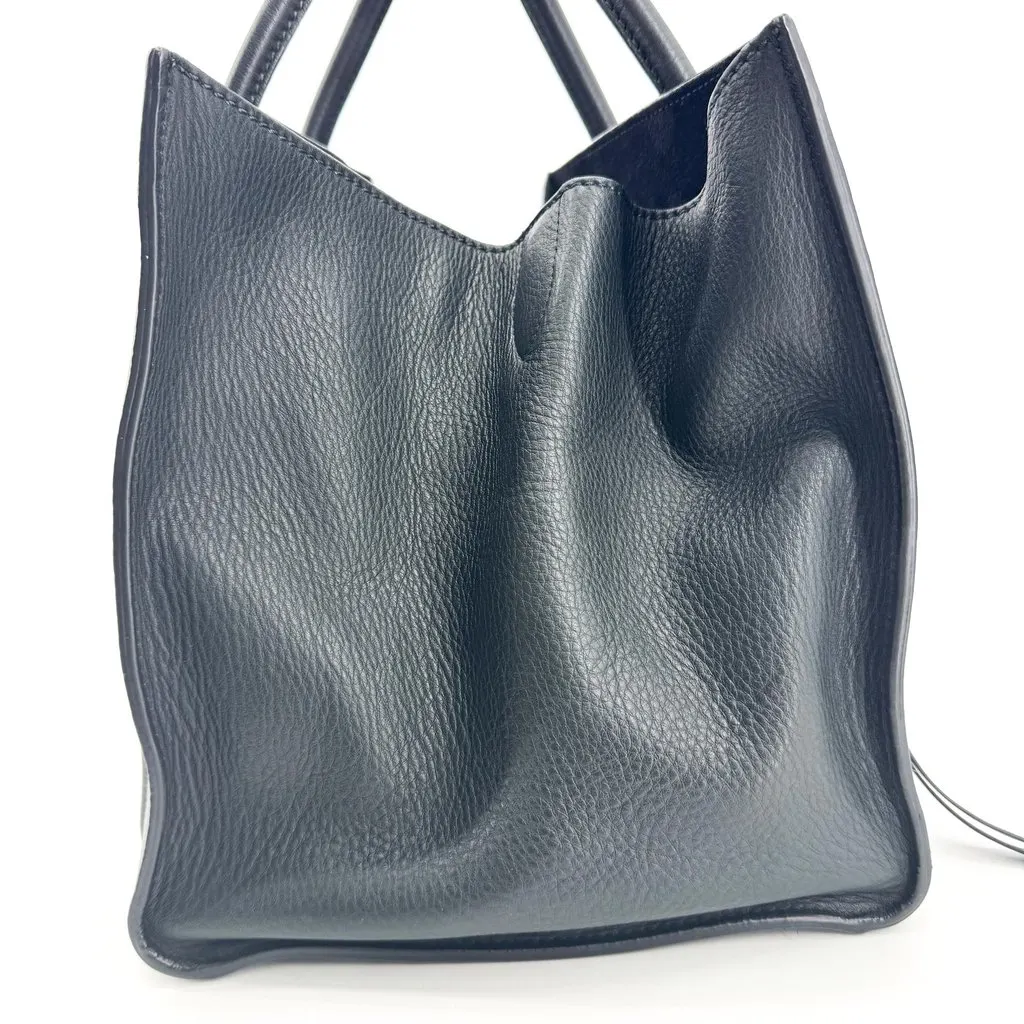 Celine Micro Luggage Bag Calfskin Black Black Leather Good - Box View